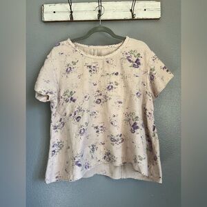 Magnolia Pearl Distressed Floral Top